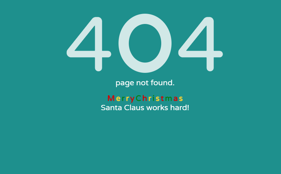 圣诞老人404错误提示页模板